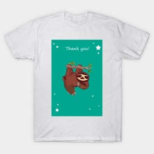 Thank You - Hanging Tree Sloth T-Shirt